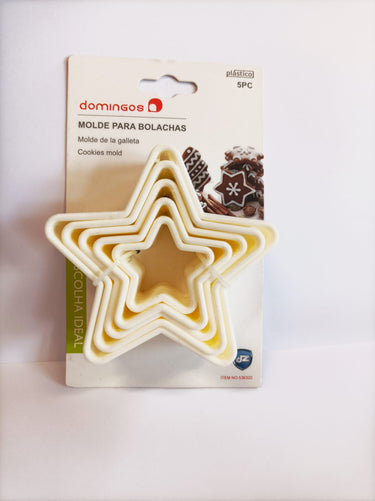 Molde para Bolachas Formato Estrela - 5pcs